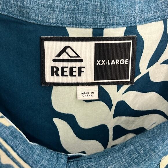 Mens Reef Printed Button Down Shirt Size XXL - Picture 5 of 8